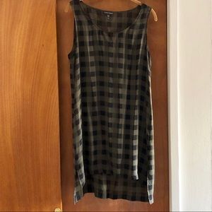 Long Sleeveless Silk Tunic with Side Slits